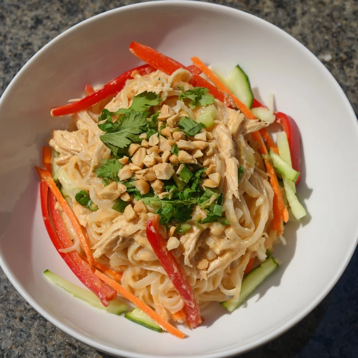 Thai Peanut Chicken Pasta