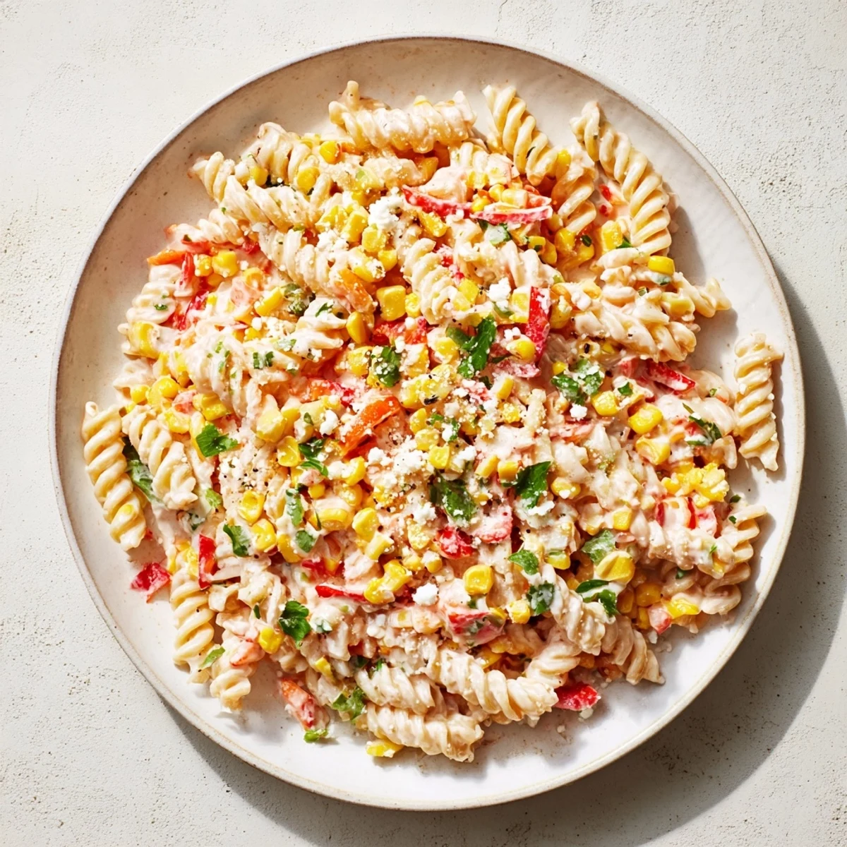 Imagine a comforting serving of One-Pot Mexican Street Corn Pasta, ready in just 30 minutes.