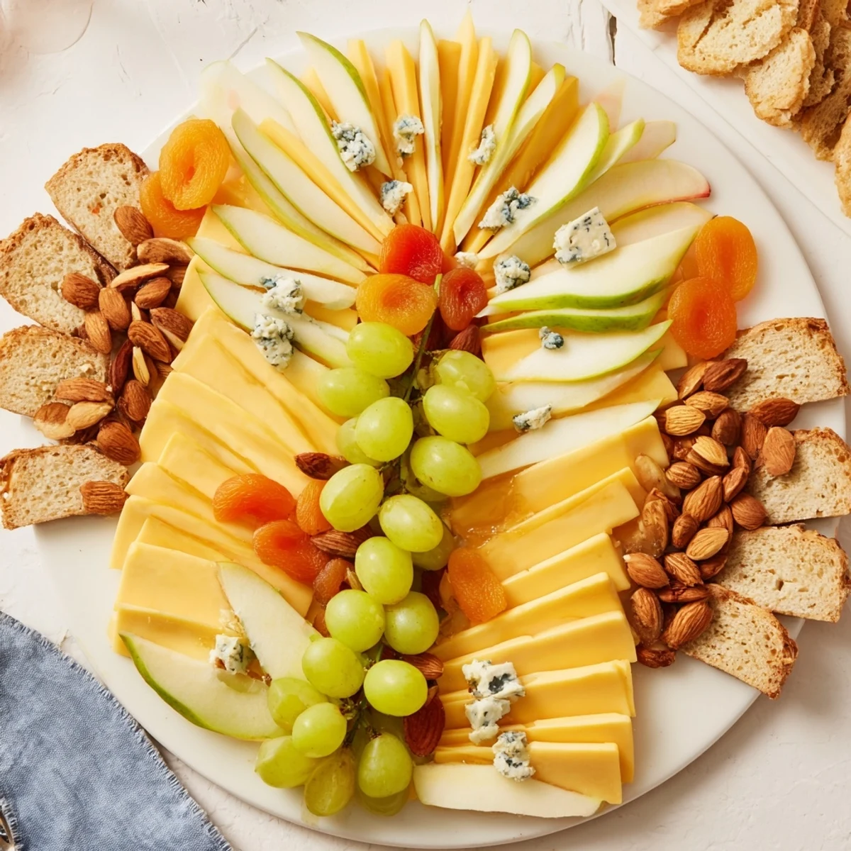 Art Deco Arch Cheese Platter: a visually stunning arrangement with layered cheese arches.