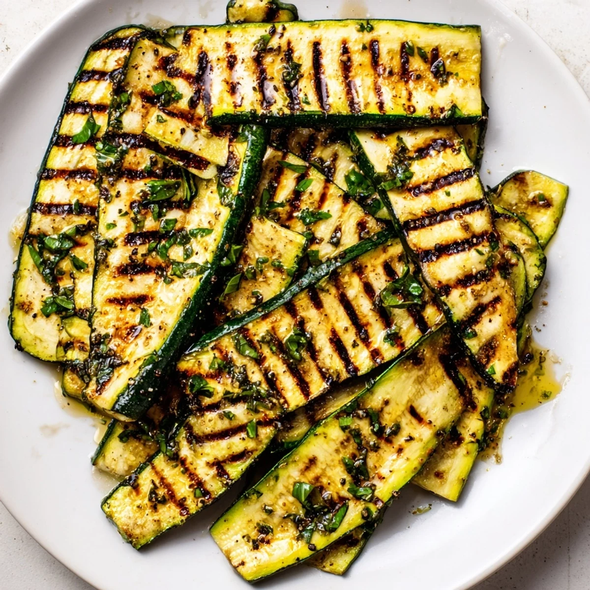 Garlic Herb Grilled Zucchini