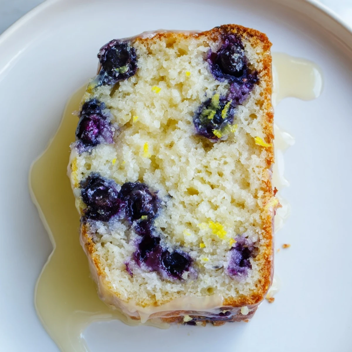 Moist Lemon Blueberry Yogurt Loaf, studded with vibrant blueberries, ready to be sliced and enjoyed.