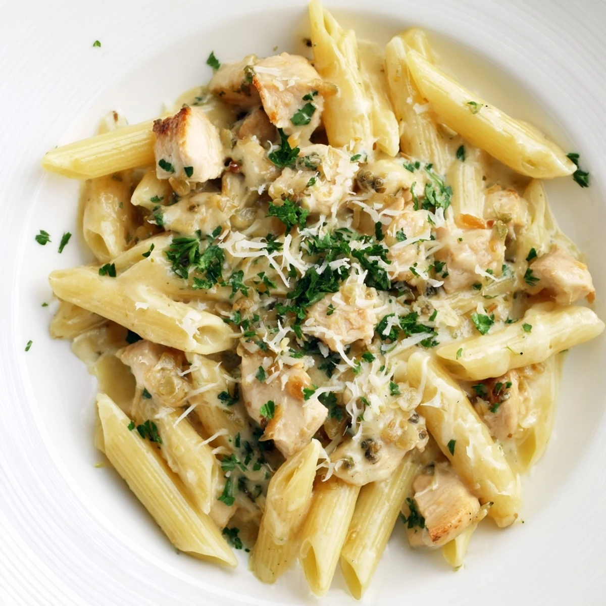 Quick Garlic Parmesan Chicken Pasta