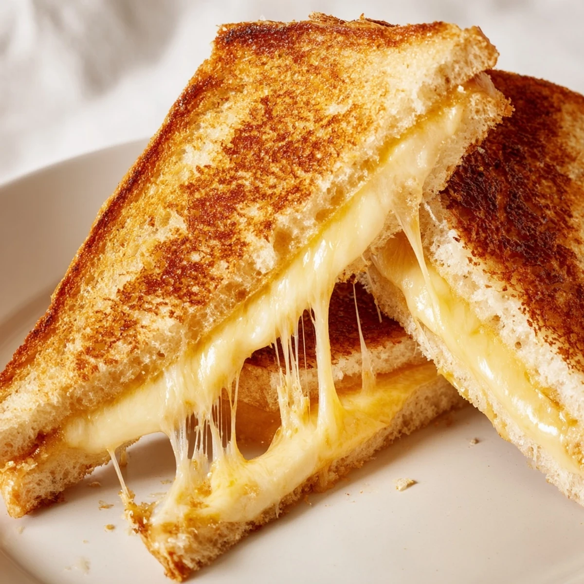 Golden-brown mayo grilled cheese boasts melted cheese, ready to enjoy with a classic tomato soup.