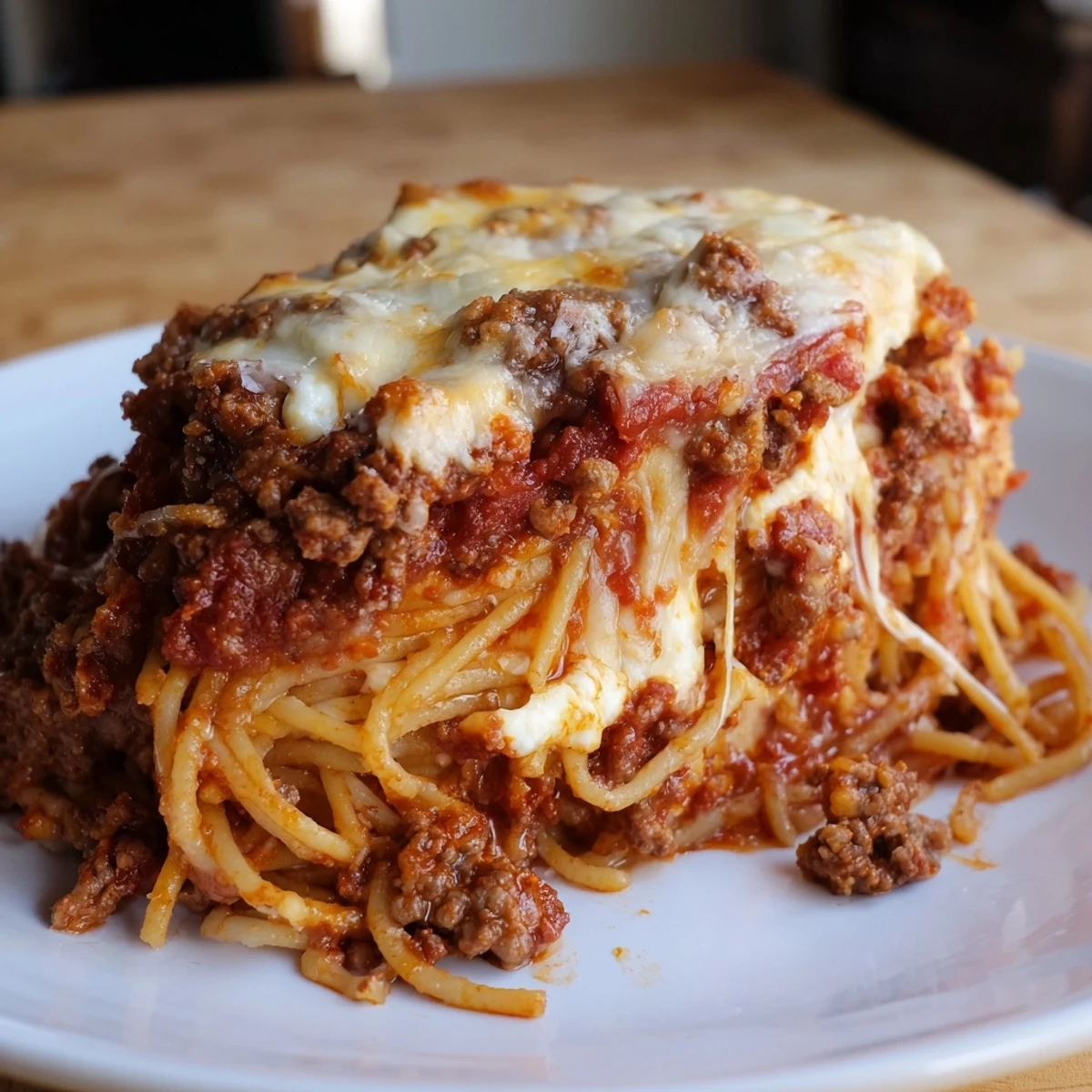 Gooey melted cheese blankets the delicious Million Dollar Spaghetti, a hearty baked casserole brimming with savory layers.