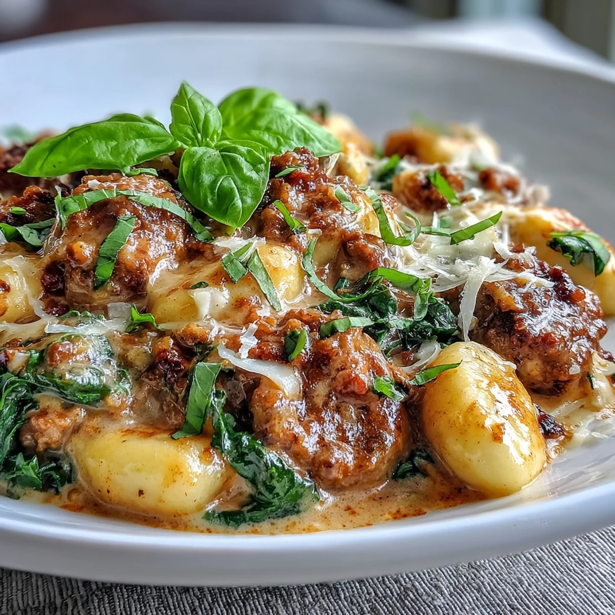 Serve this hearty Sausage Gnocchi with Kale with garlic bread and a glass of red wine.