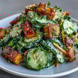 Creamy Asian Cucumber Salad with Tofu