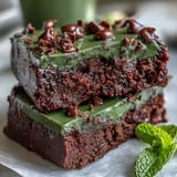 Festive mint chocolate chip brownie bites with rich fudgy centers and vibrant green swirls, perfect for St. Patrick's Day celebrations.