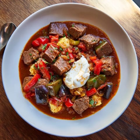 Hungarian Goulash Egg Noodles