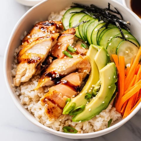 Japanese Salmon Chicken Bowl