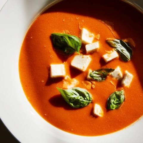 Creamy Tomato Mozzarella Soup