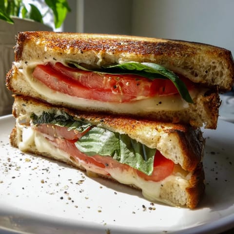 Tomato Basil Grilled Cheese