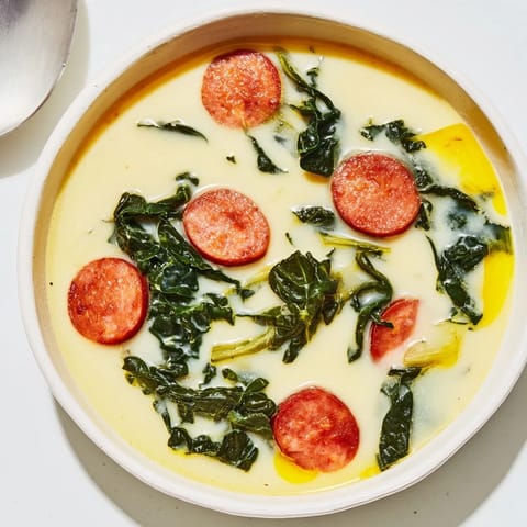 Creamy potatoes and savory chorizo star in this flavorful and warming Caldo Verde.
