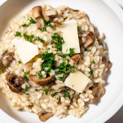 Italian mushroom creamy risotto