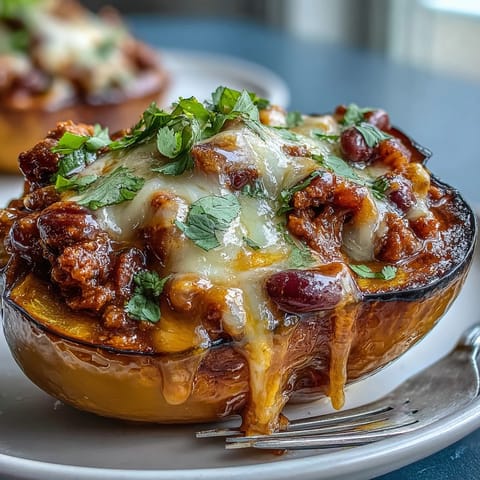 Hot Honey Chili Mac Stuffed Squash