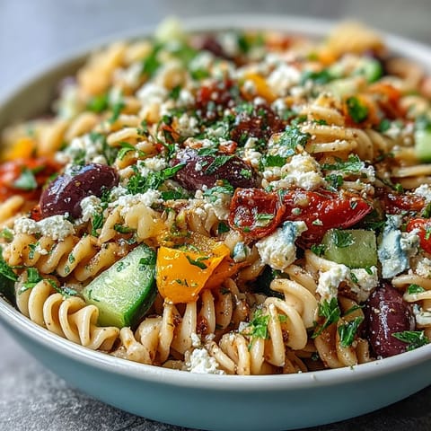 Summer Slim Greek Pasta Salad