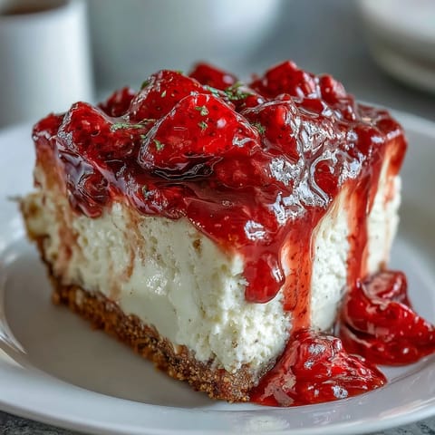 High-protein healthy strawberry cheesecake bites with creamy filling and fresh strawberry sauce, perfect for guilt-free dessert or snack.