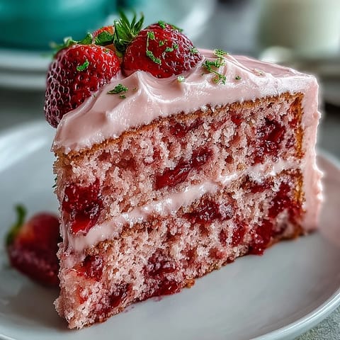 Pink Strawberry Lemonade Cake