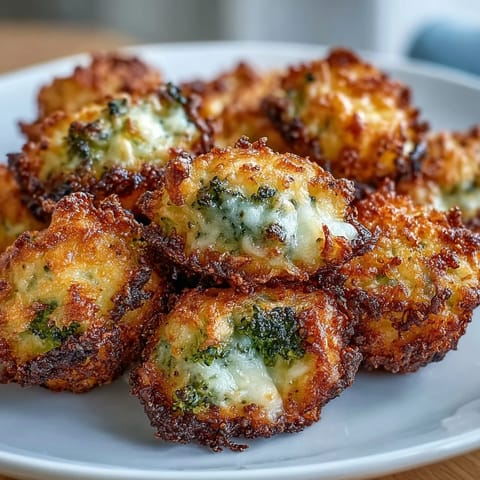 Golden, crispy broccoli tots loaded with melted cheddar, made effortlessly in the air fryer for a kid-friendly snack.  