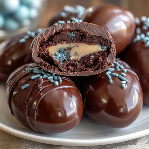 Rich, sweet peanut butter centers coated in glossy chocolate, an easy no-bake Easter candy for all ages.