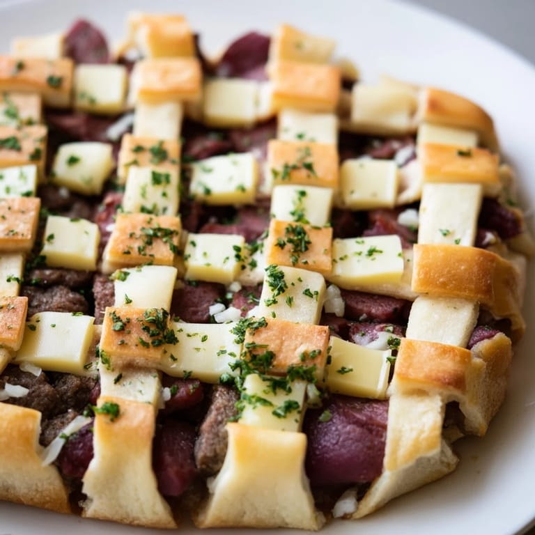 Enjoy these easy Checkerboard Picnic Bites, a visually pleasing arrangement of deli meats and cheeses.