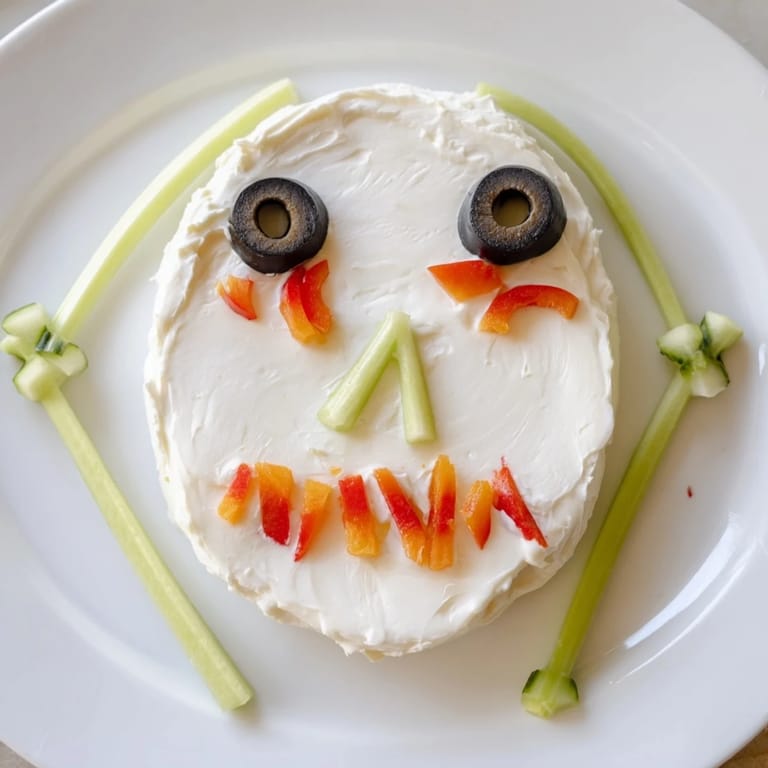 This Halloween, enjoy a colorful Skull & Bones Spooky Spread, complete with a creamy face and veggie accents.