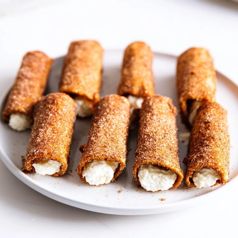 Warm and sweet Easy French Toast Roll-Ups feature a creamy filling and a crispy exterior, ready to eat.