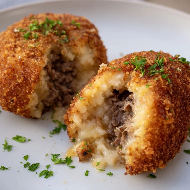 A close-up shot of several Dutch croquettes, showcasing their perfect breadcrumb crust and savory filling.