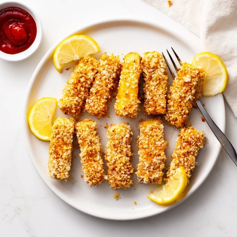 Appetizer platter of golden Mediterranean halloumi cheese fries, coated in panko breadcrumbs, with bright lemon wedges and a spicy dipping sauce.