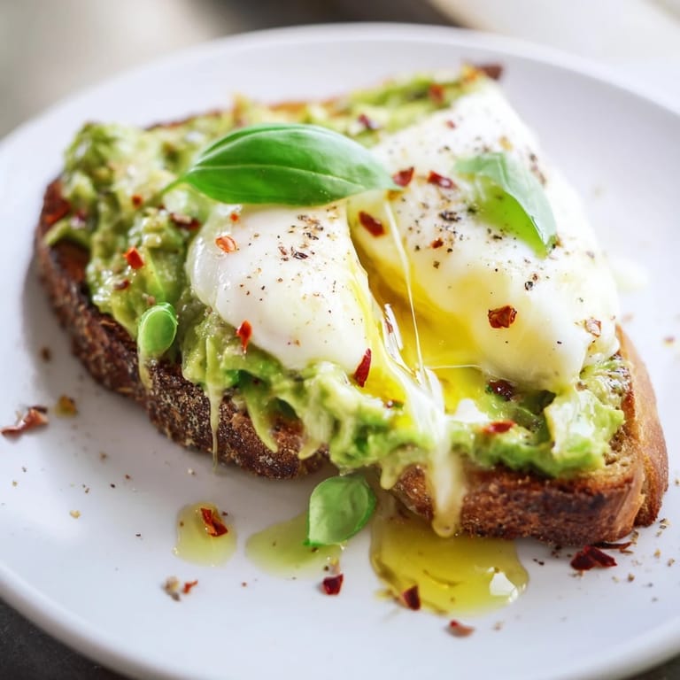 Serving the warm Avocado Mozzarella Tartine on a rustic plate, the mozzarella bubbles softly over the avocado on toasted bread.