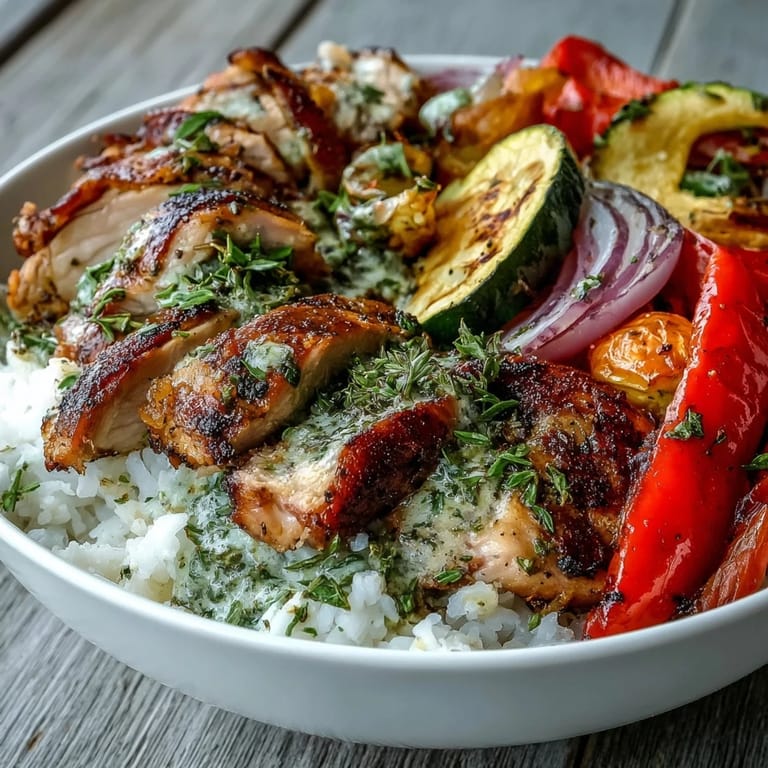 Perfectly cooked Lemon Herb Roasted Chicken Bowl garnished with fresh herbs, featuring golden vegetables and bright lemon zest for a flavorful meal.