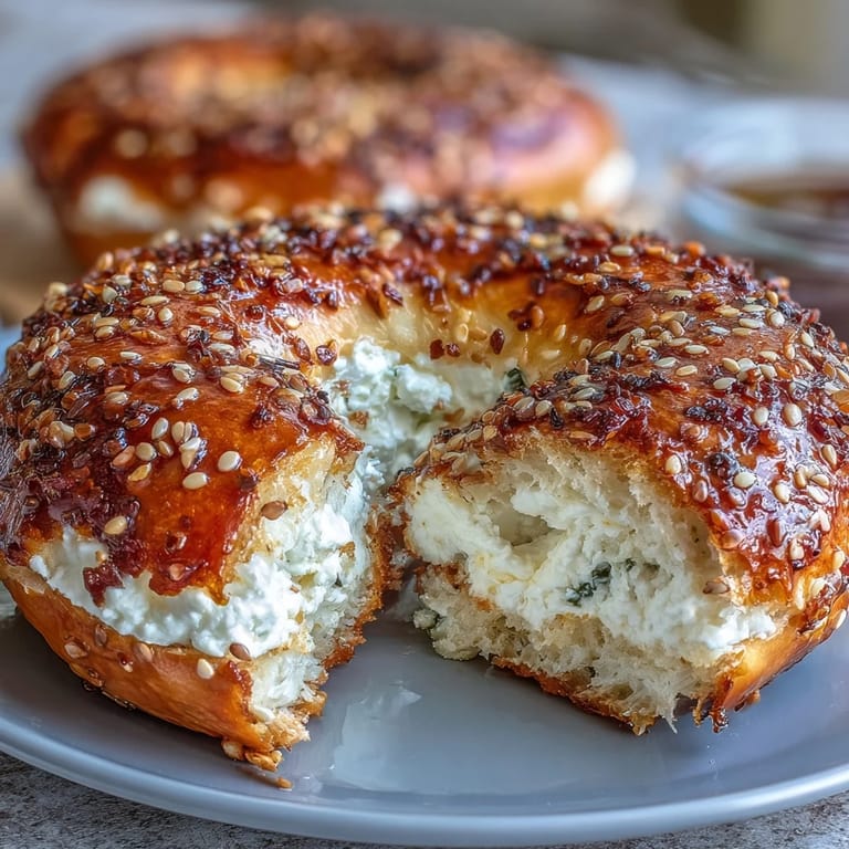 Wholesome homemade bagels made with Greek yogurt and everything seasoning, baked until golden and delicious.