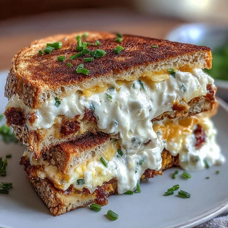 Chewy whole wheat bagels layered with savory baked eggs, creamy cheese, and optional greens for a protein-packed breakfast.
