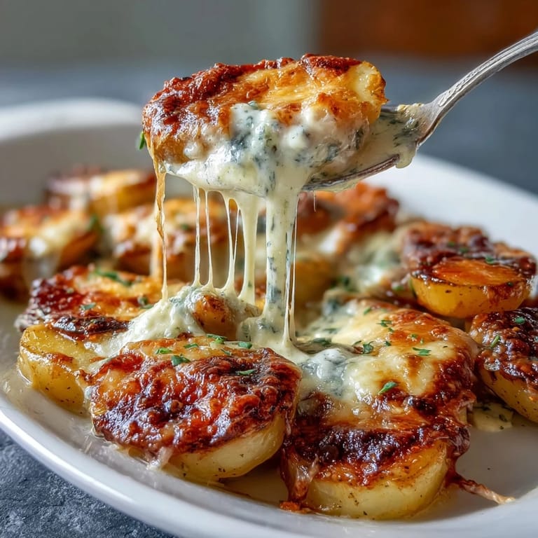 Layers of Yukon Gold potatoes and Gruyère cheese baked in creamy garlic sauce until bubbly and golden brown. An elegant French-inspired potato casserole.