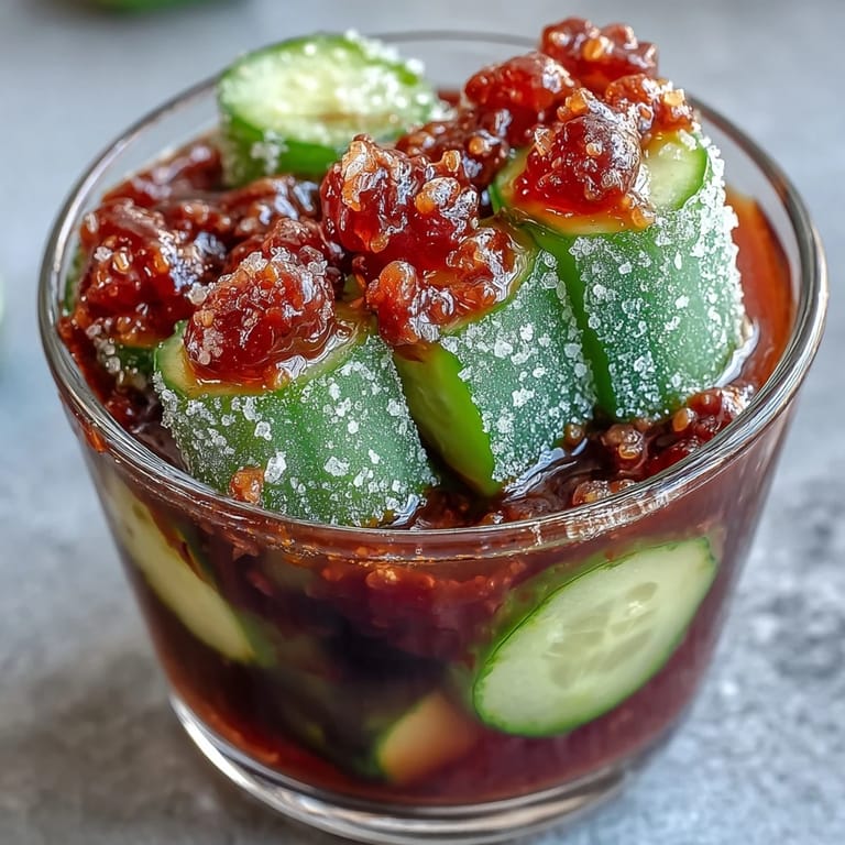 Easy Chamoy Pickle Kit snack with sour gummy candy, Tajín, and chamoy in a cup for tangy-sweet heat.