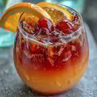 Ombre Sunrise Mocktail with Grenadine, a vibrant non-alcoholic drink with citrus layers and a sweet red gradient.