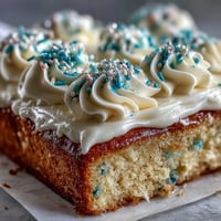 Festive vanilla sheet cake with buttercream frosting and Class of 2026 piping for graduation celebrations.