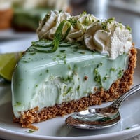 Creamy No-Bake Key Lime Pie with a golden graham cracker crust.
